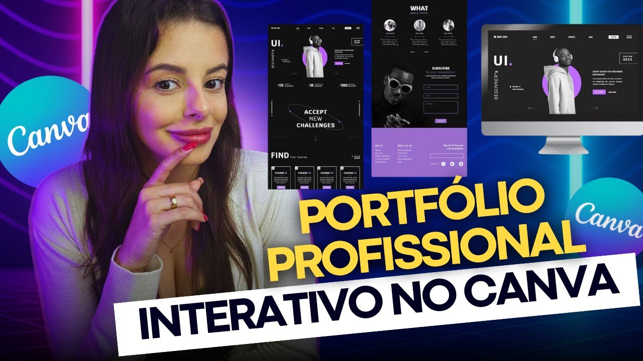 Como Criar um Portf&oacute;lio Profissional Interativo no Canva 📚 | Passo a Passo Completo 2025