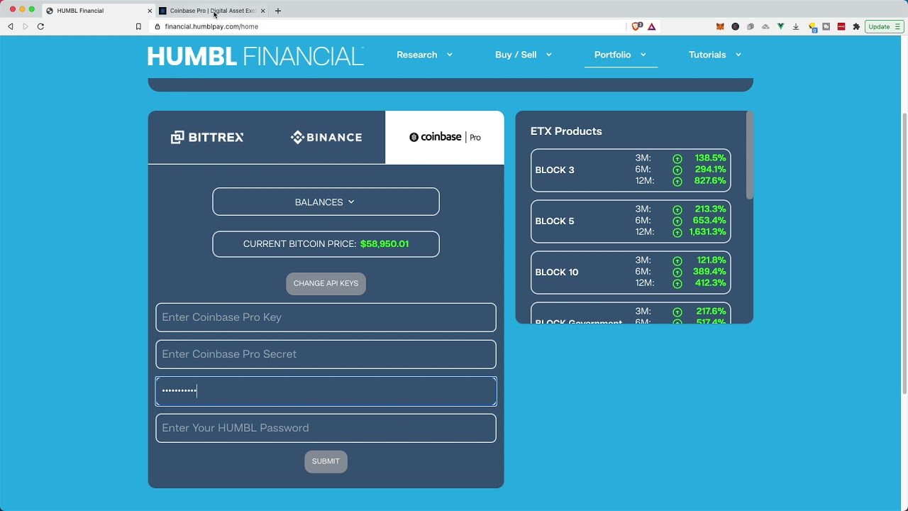 HUMBL Financial &mdash; как обновить ключи API