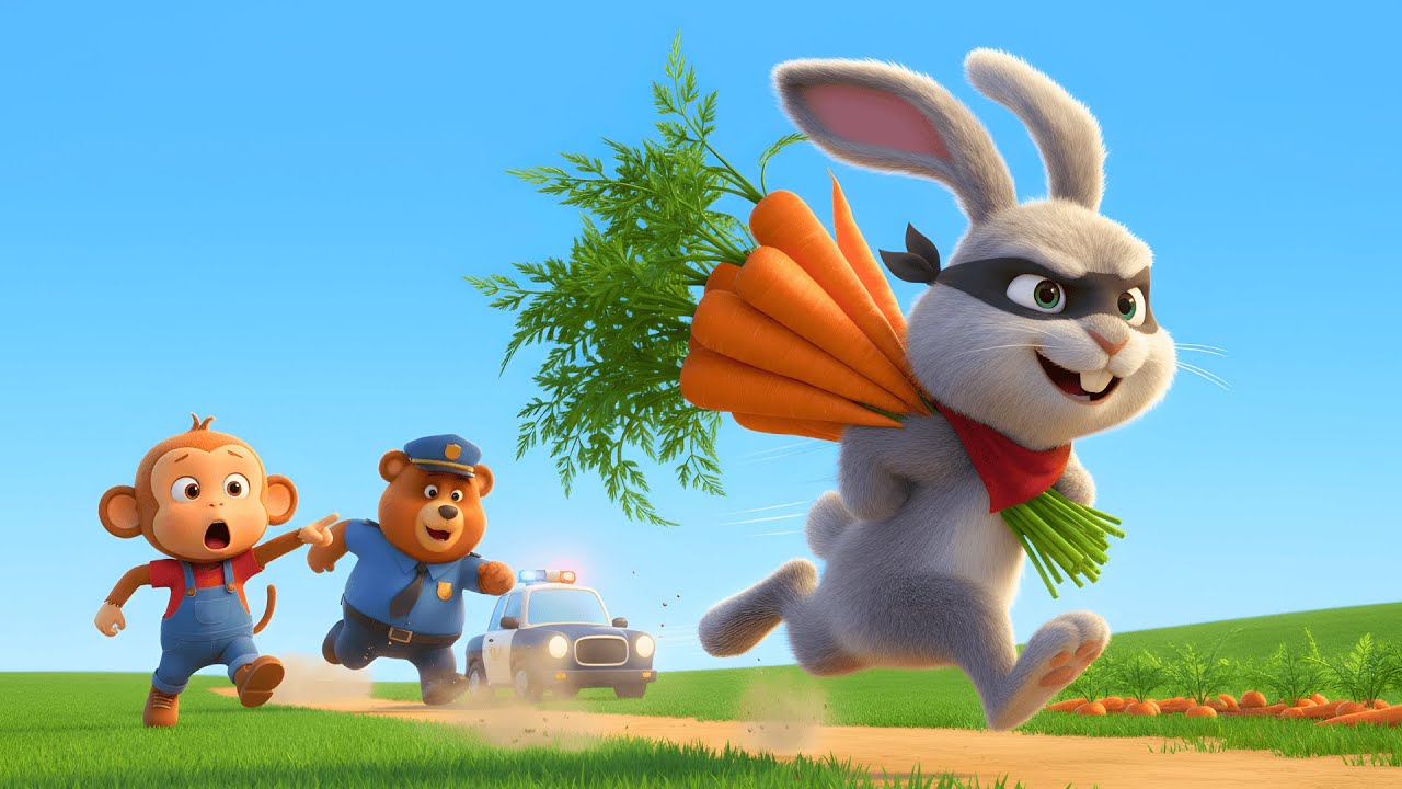 Thief in the Monkey Farm! 😱 All Carrots Are Missing! 🥕Bear Officer to the Rescue 👮‍♂️🐻 | Funny Farm