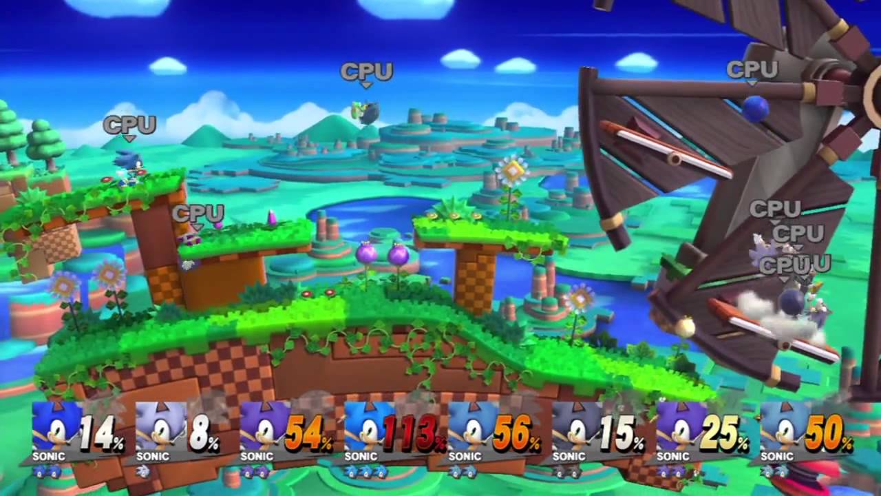 [Super Smash Bros. Wii U] 8-Player CPU Sonic Battle