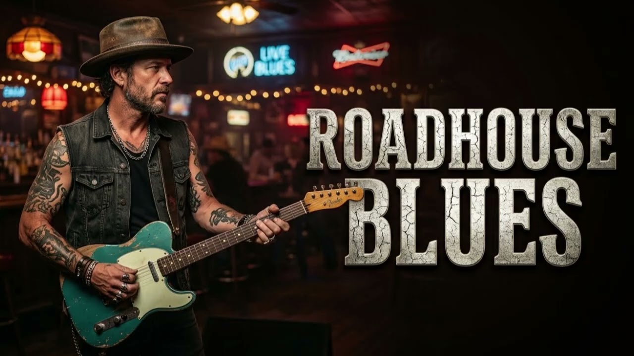 Dusty Road Country Blues 🌵 Vintage Cowboy Bar Atmosphere & Warm Neon