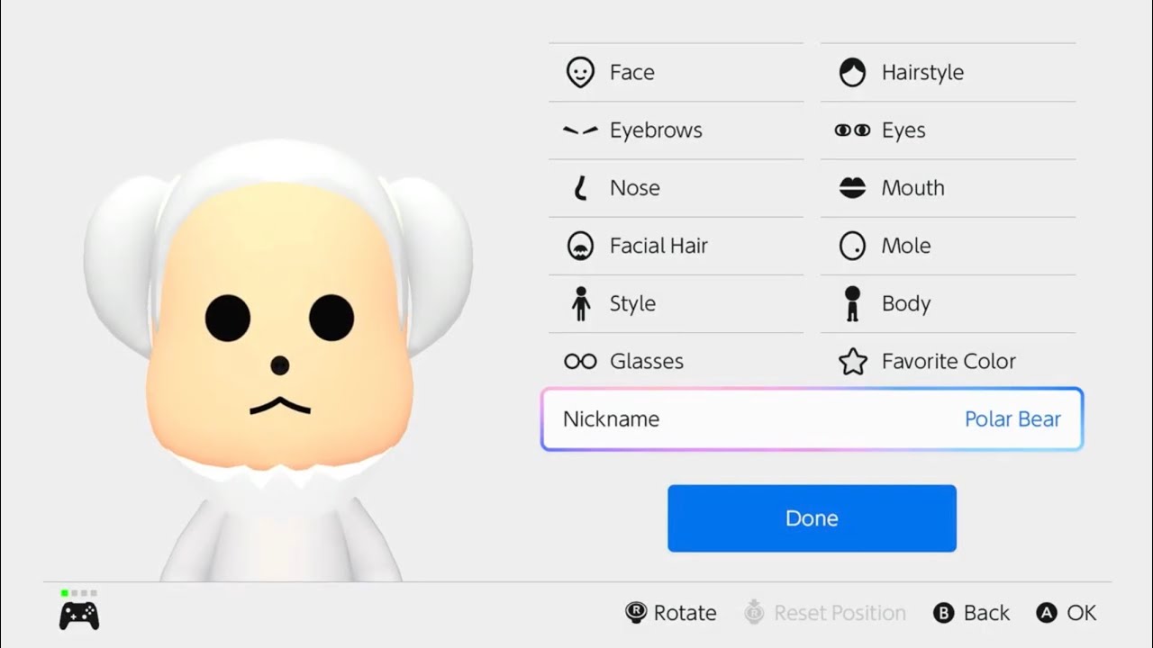 How to make a Polar Bear mii