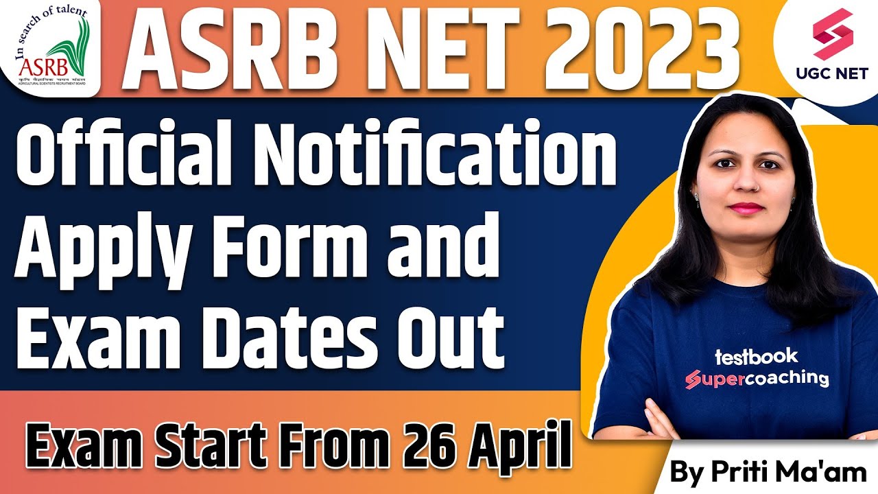 📲ASRB NET 2023 Official Notification Apply Form and Exam Date Out | Priti Mam #testbookugcnet