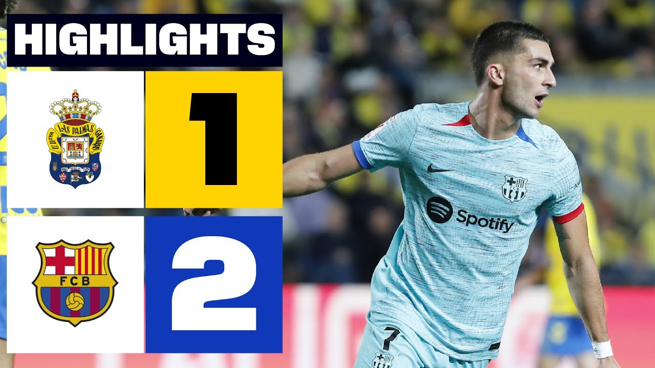 Resumen de UD Las Palmas vs FC Barcelona (1-2)