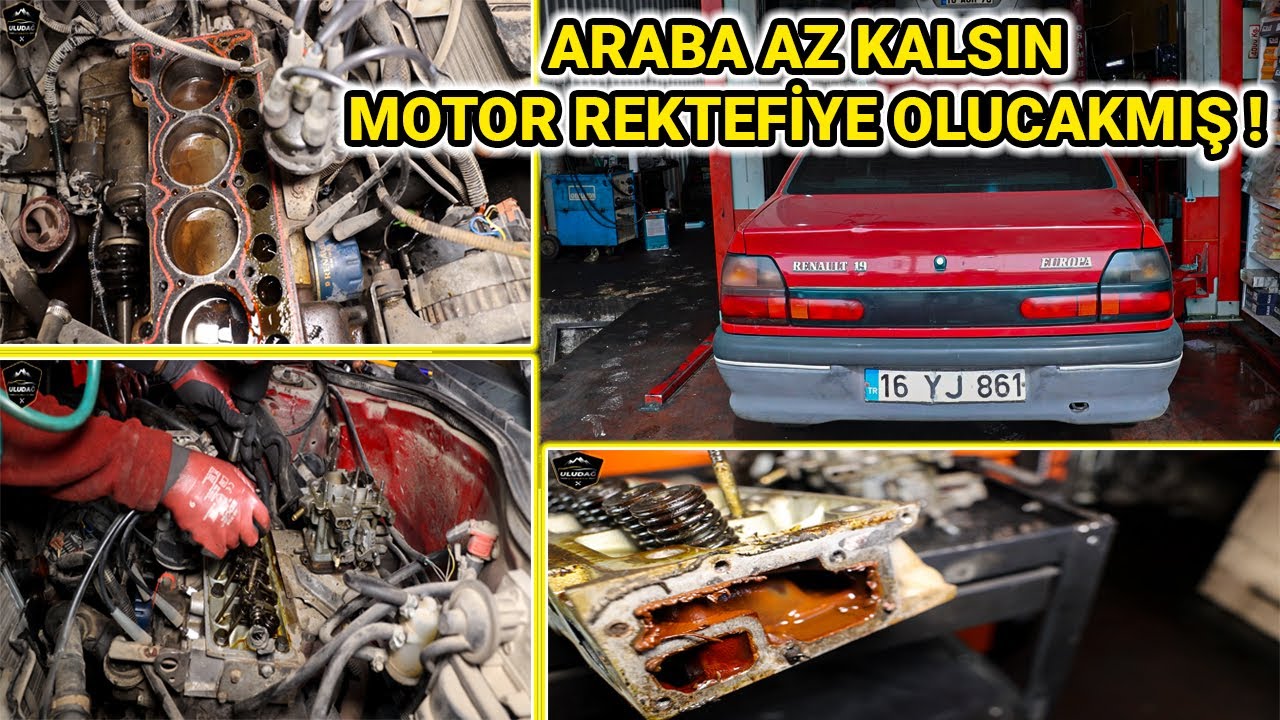 MÜŞTERİ ARACININ ARIZASINI KENDİ TESPİT ETMİŞ! (Renault 19 1.4 Motor Silindir Kapak Conta Değişim)