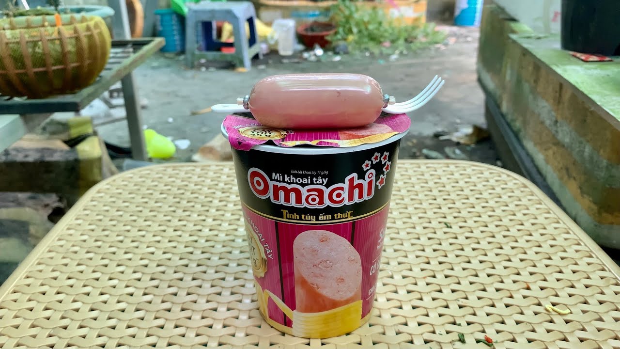 Mì OMACHI Sườn hầm rau củ, mì khoai tây với Cây THỊT THẬT. Tập 19