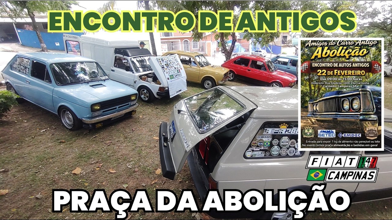 ENCONTRO DE CARROS ANTIGOS NA PRAÇA DA ABOLIÇÃO CAMPINAS SP 22.02.26