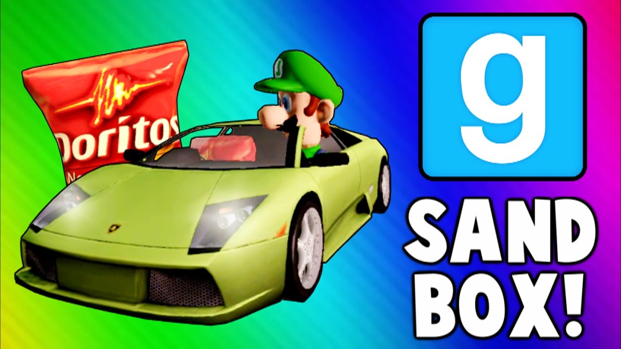 Gmod Sandbox Funny Moments - Driving Test, Banana Gun, Soccer Fun, To the Butt Cave!