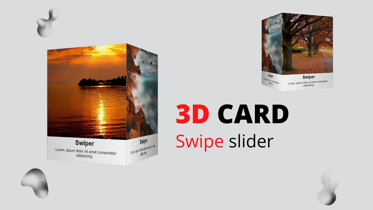 3D Responsive Touch Slider Using Html CSS & Swiper.js