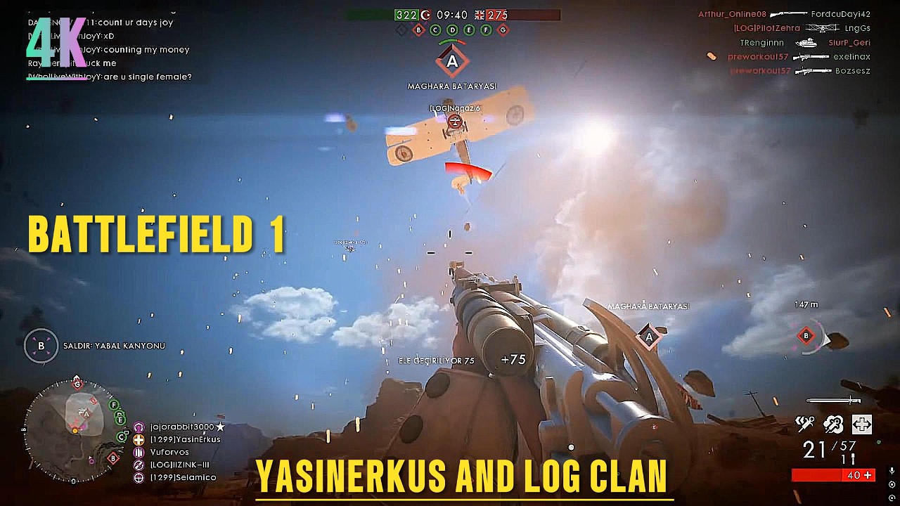 YASINERKUS VS LOG BATTLEFIELD 1 Taarruz uçağı'nın gazabı v2