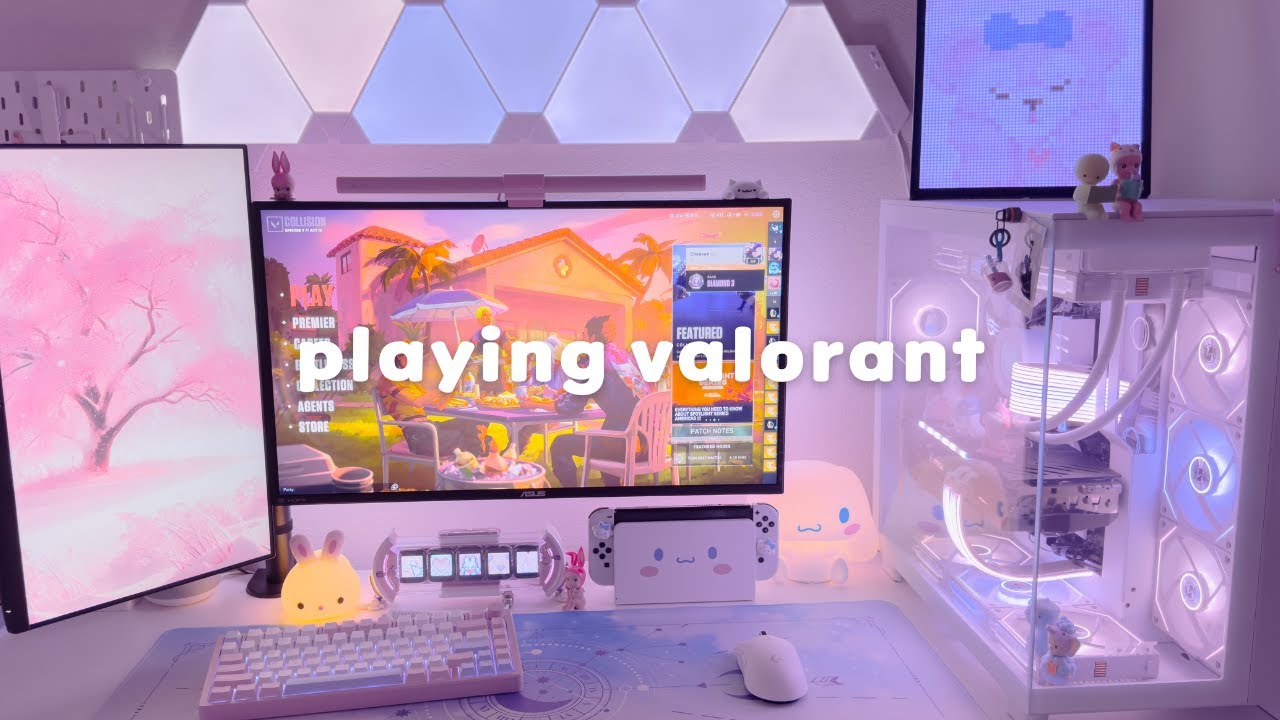 gaming vlog 🎮🎧 | cozy setup, lofi music, valorant