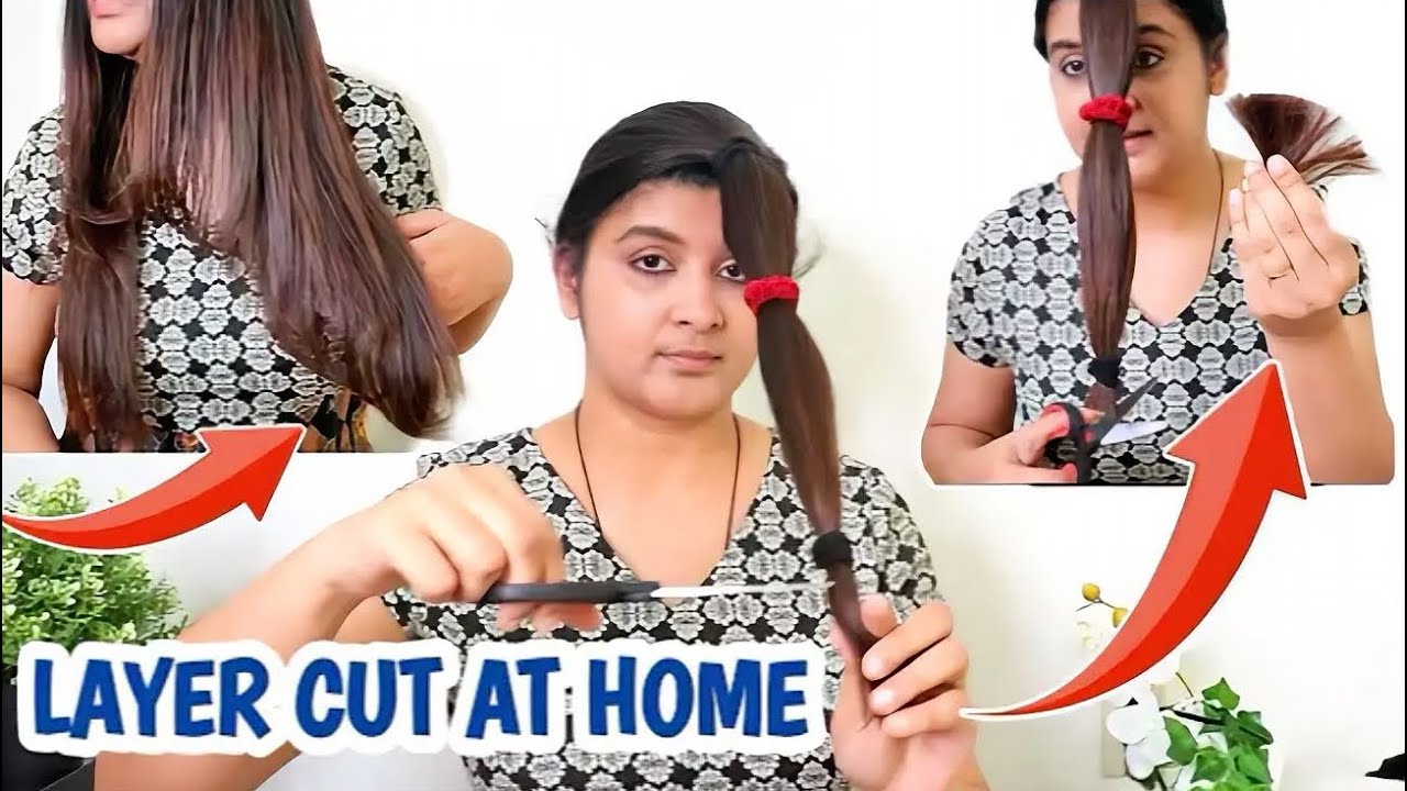 ✂️ How To Do Layer Cut At Home | Easy DIY Haircut Tutorial 💇‍♀️ 
