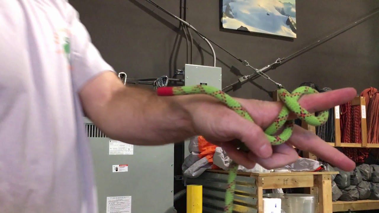 Quick Efficient Stopper knot for closing the end of ropes while rappelling