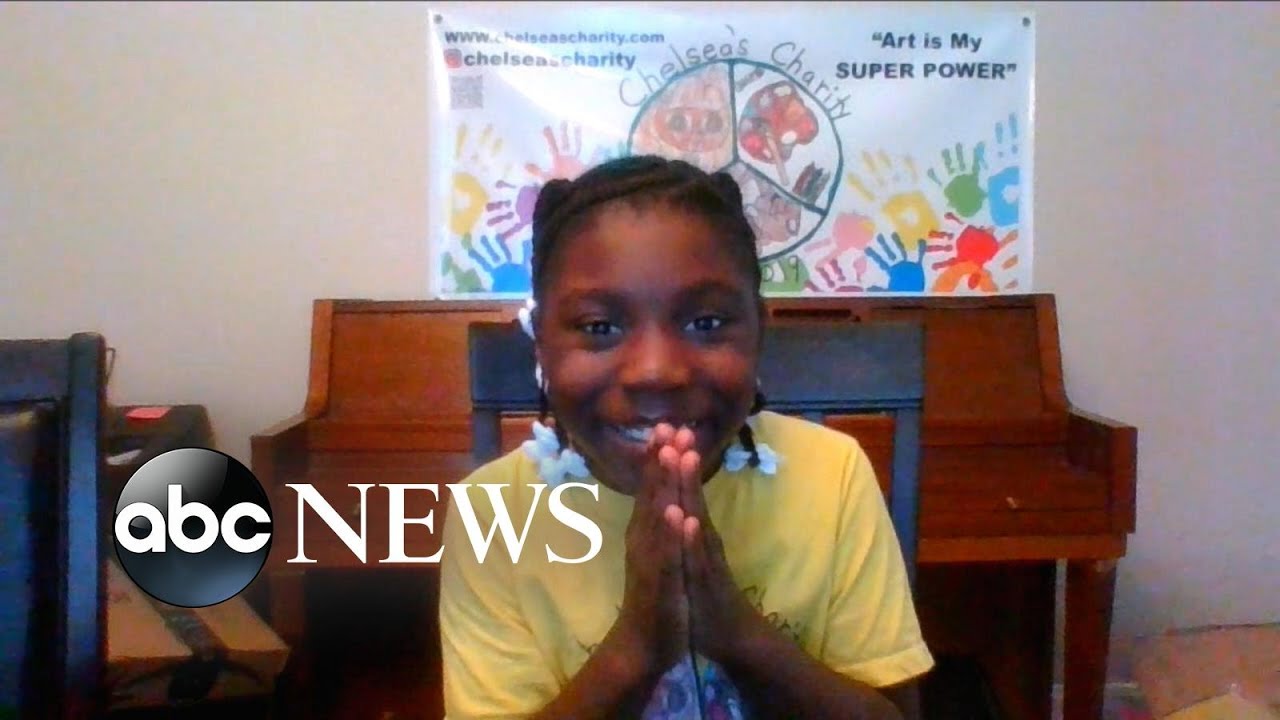 10-year-old delivers art kits to children in need