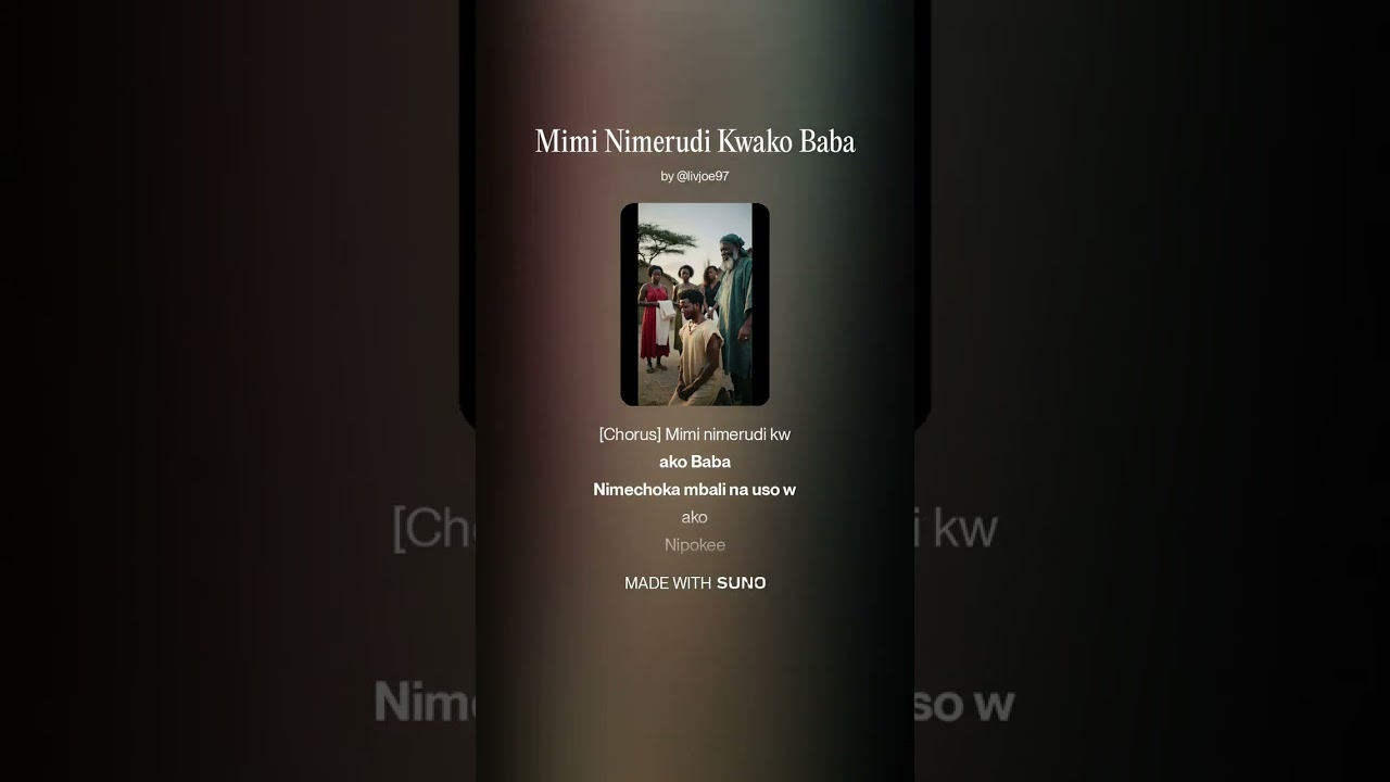 Mimi Nimerudi Kwako Baba