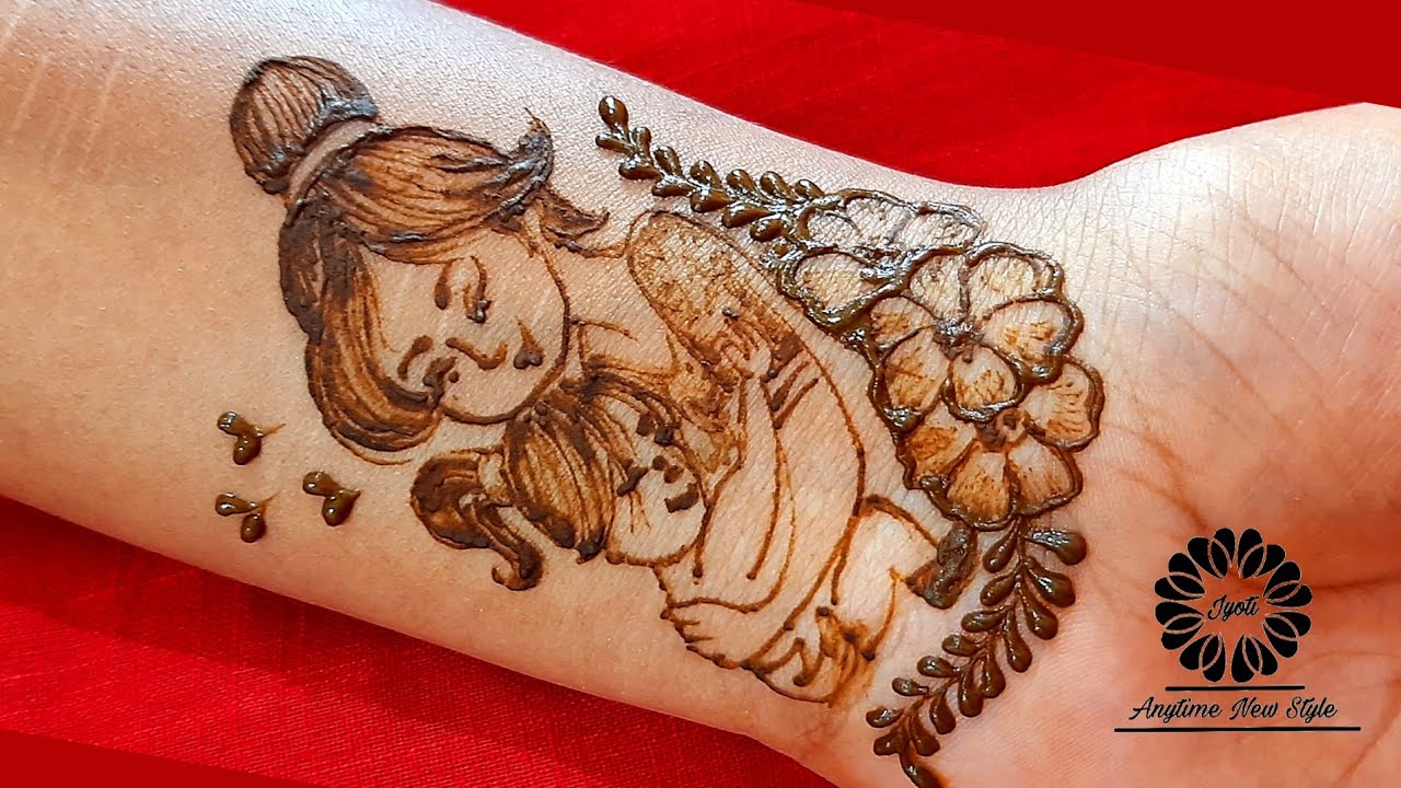 How to draw maa henna tattoo |mehandi se maa tattoo kaise banaye|Mother's day special mehandi design