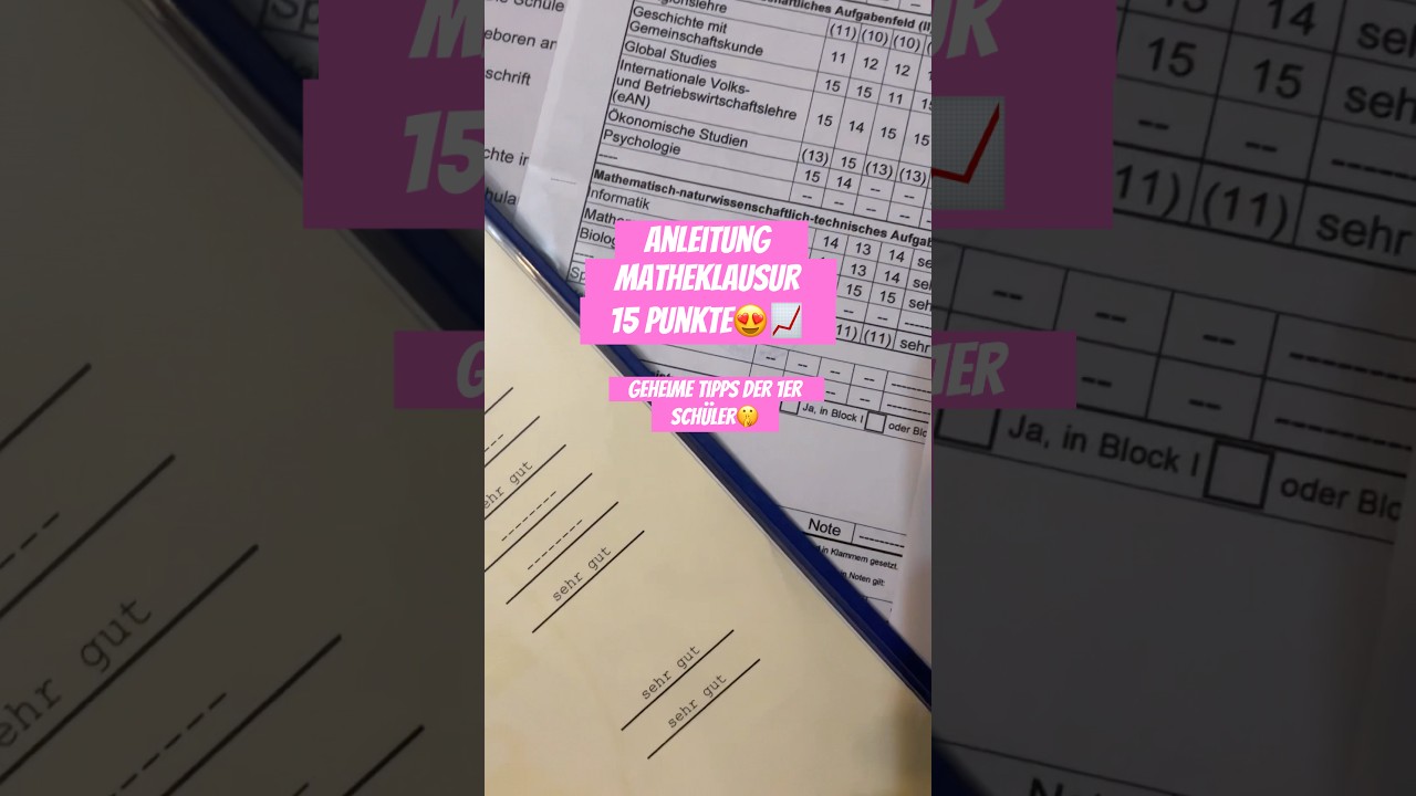 15 PUNKTE IN MATHE😍📈 #shorts #besserenoten #mathe #abitur