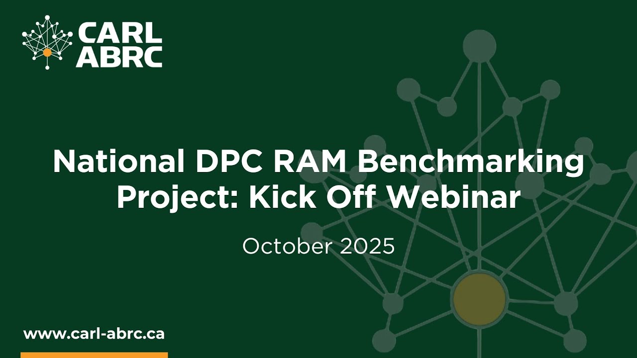 National DPC RAM Benchmarking Project : Kick Off Webinar