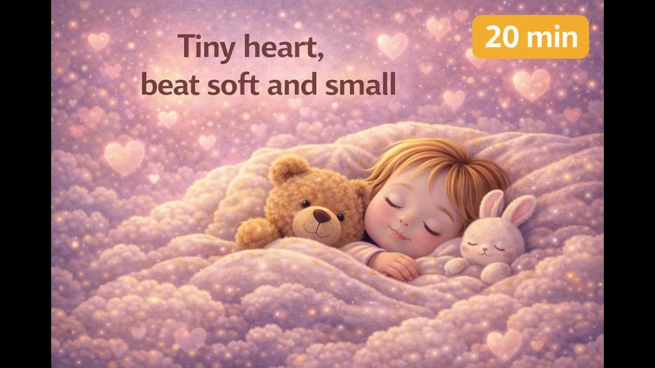 Tiny Heart, Beat Soft and Small 💗 20 Min Baby Sleep Lullaby