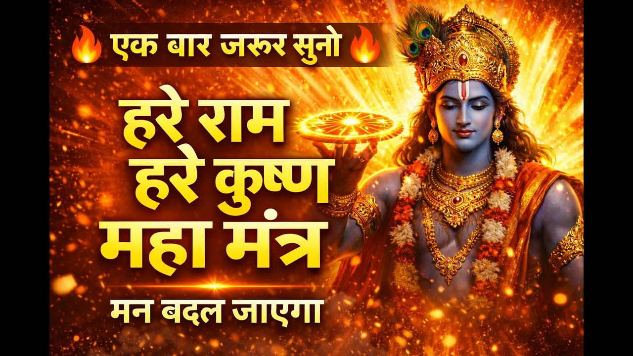 एक बार जरूर सुनो 🔥 हरे राम हरे कृष्ण महा मंत्र | 10 Minutes Divine Peace