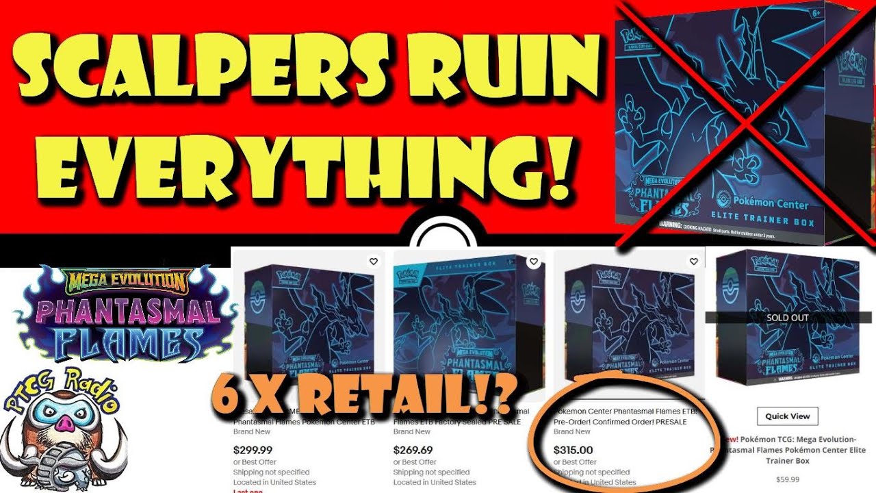 Scalpers Ruined the Phantasmal Flames PreOrder! Pokemon Center ETBs 6x the Price! (Pokemon TCG News)
