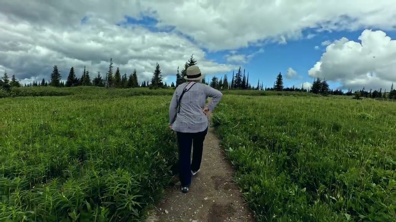 Early April Hike in Trophy Mountain Meadows 