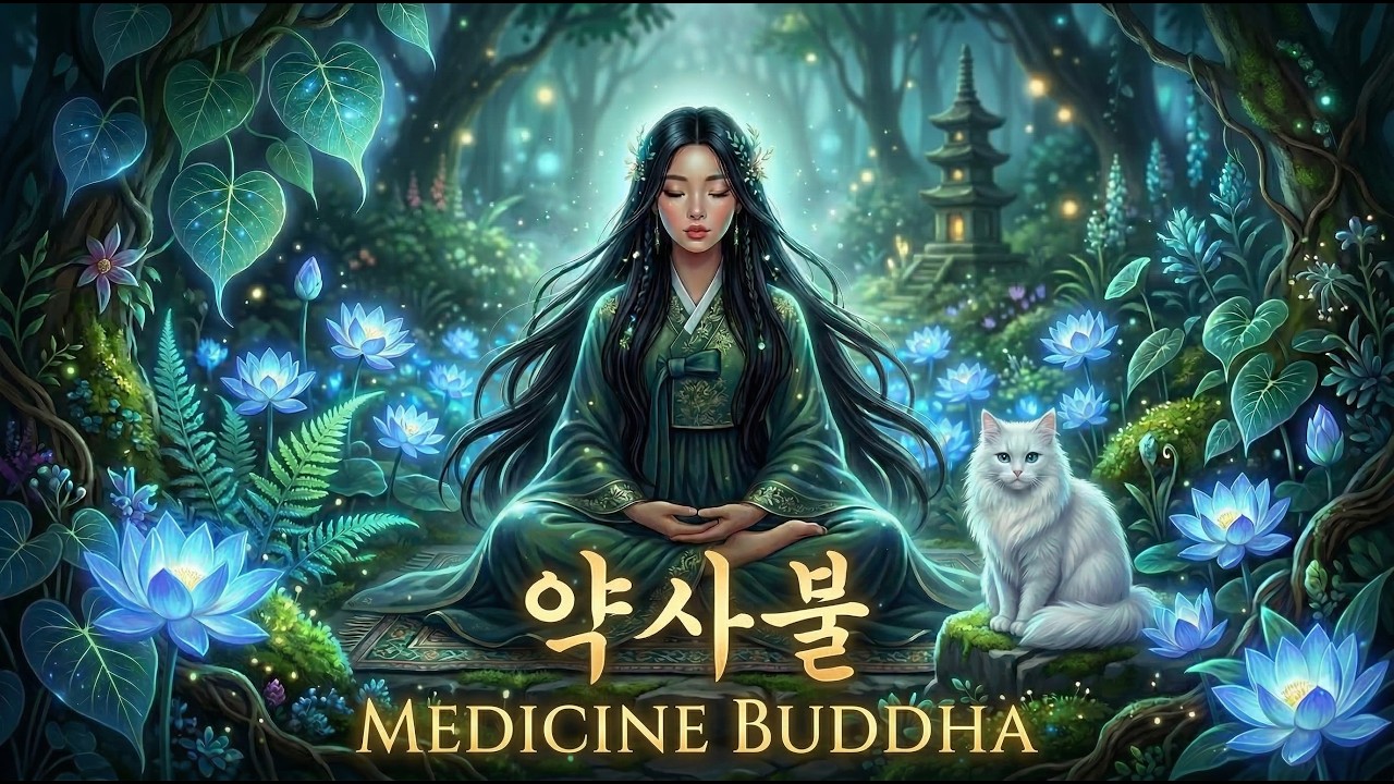 [1시간] 약사불 심주 명상 : 몸과 마음의 자가 치유력을 깨우는 신비로운 정원 (Medicine Buddha Mantra)