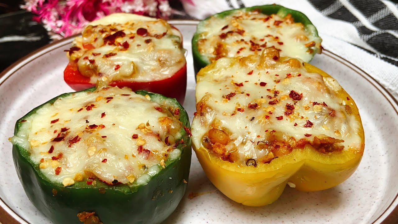Easy Italian Chicken Stuffed Bell Peppers l Classic bell peppers, Recipe By The perfect plate 🍽️ 