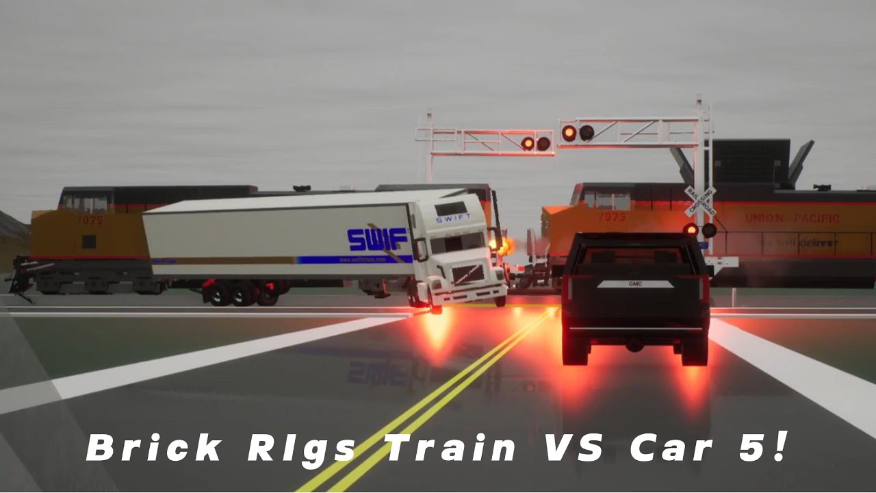 Brick Rigs Trains Vs Cars Compilation 5!