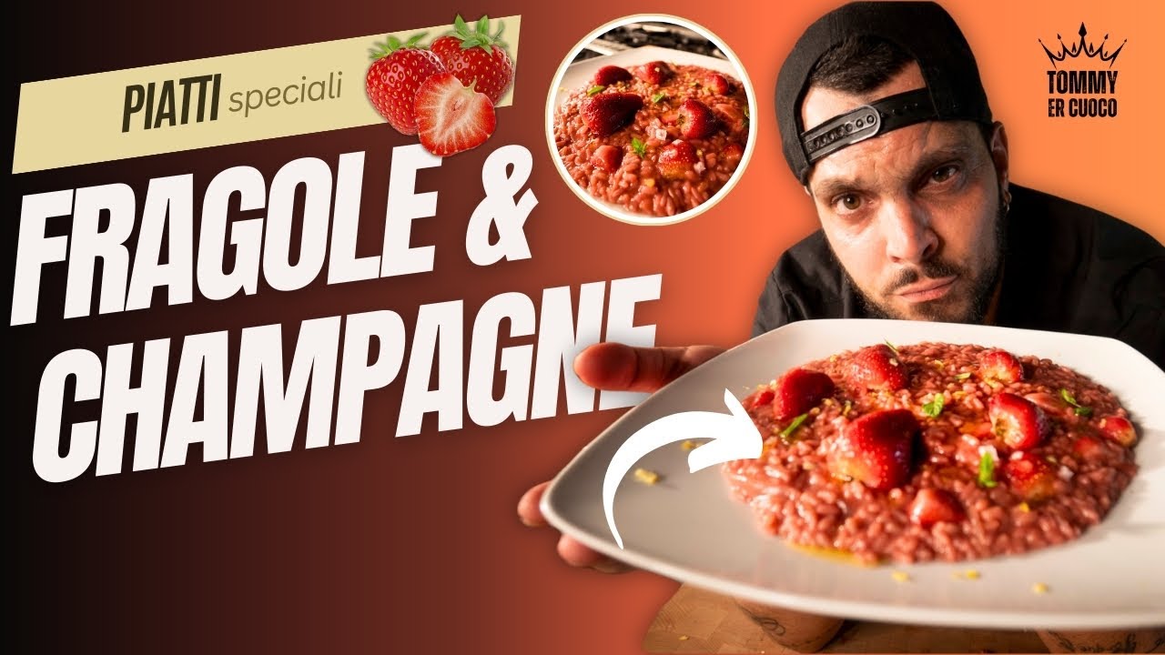 Ricetta RISOTTO FRAGOLE E CHAMPAGNE piatto spettacolare