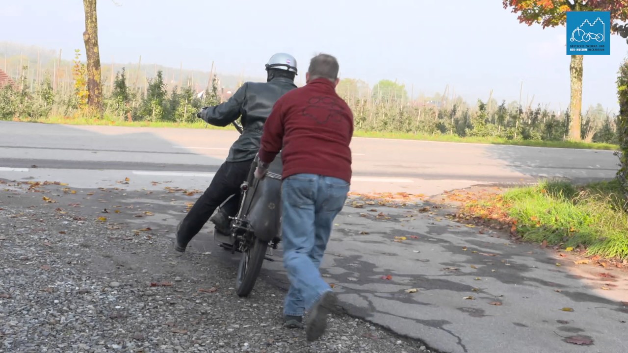 Megola-Motorrad im Fahrbetrieb - Deutsches Zweirad- und NSU-Museum Neckarsulm