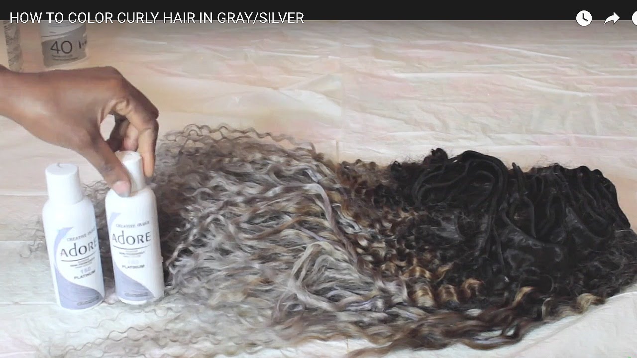HOW TO COLOR CURLY HAIR IN GRAY/SILVER
