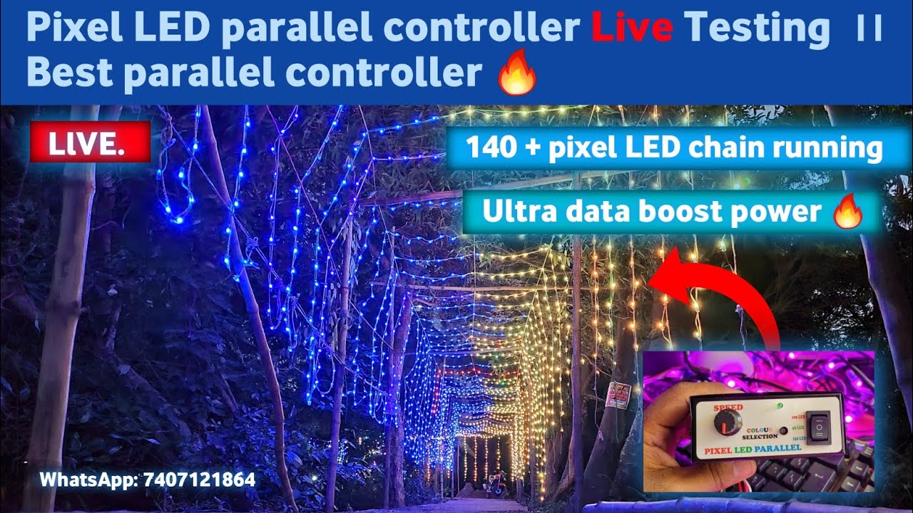 Pixel LED parallel controller Live Testing  ।। Best parallel controller 🔥 #ic_controller #pixel_led