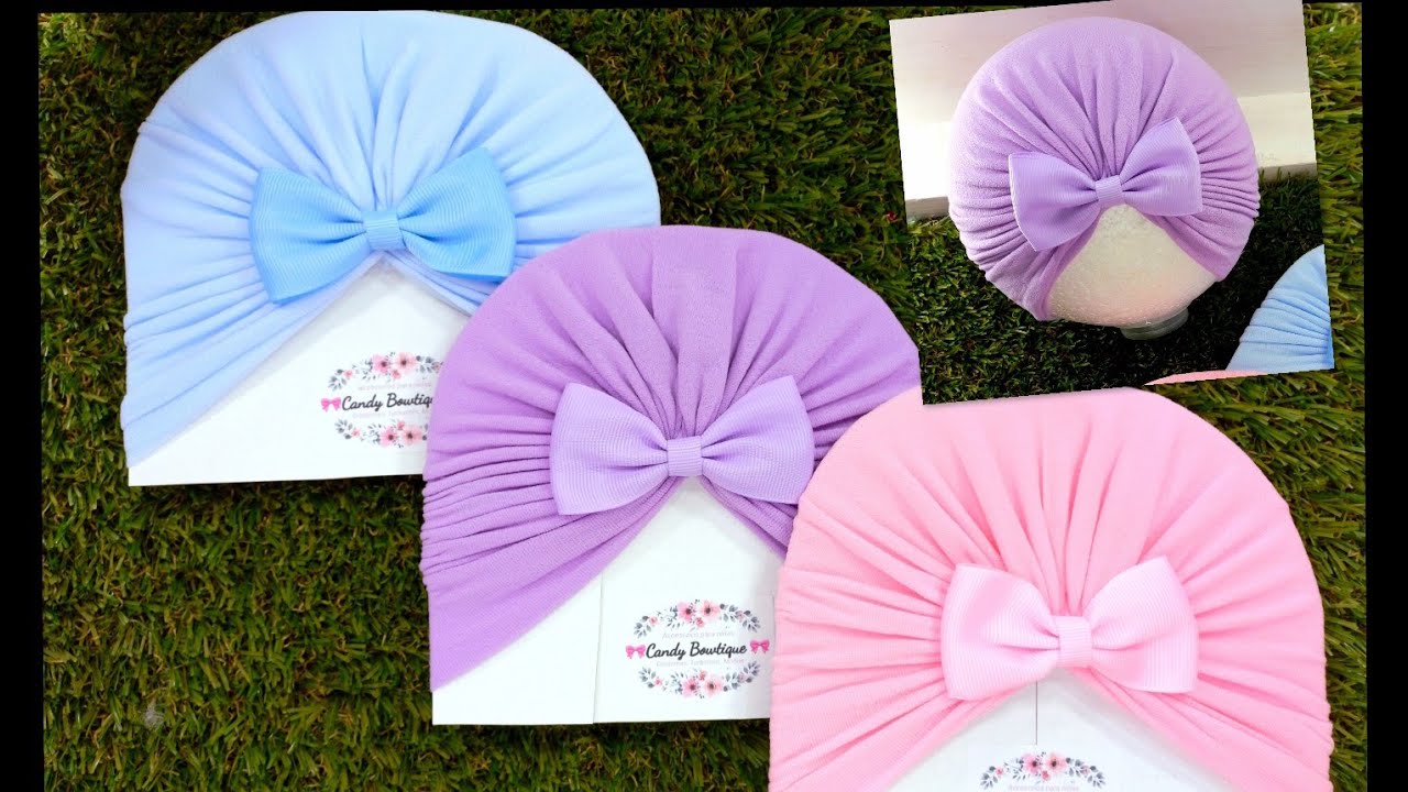 🎀TURBANTE PARA BEBE RECIEN NACIDA A 3 MESES🎀 Con Tubo de Media