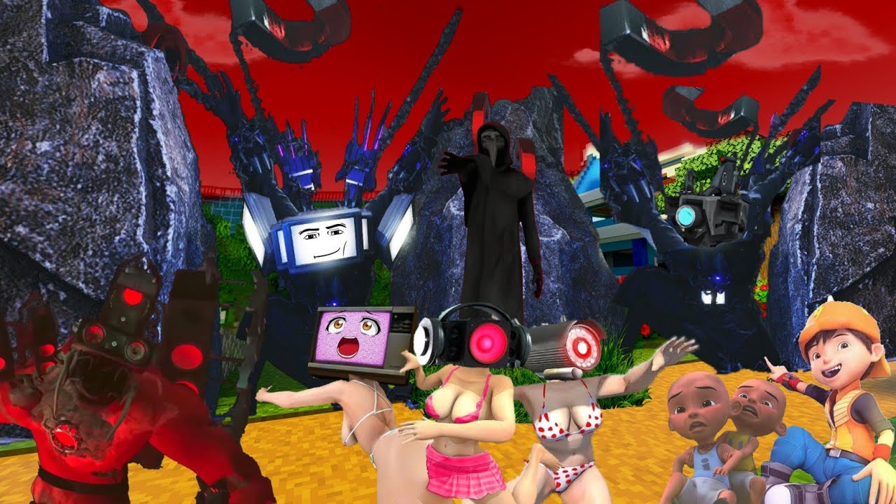 MENYELAMATKAN TITAN TV MAN DAN TITAN CAMERAMAN YANG DI TAHAN TITAN SPEAKER MAN ZOMBIE?!