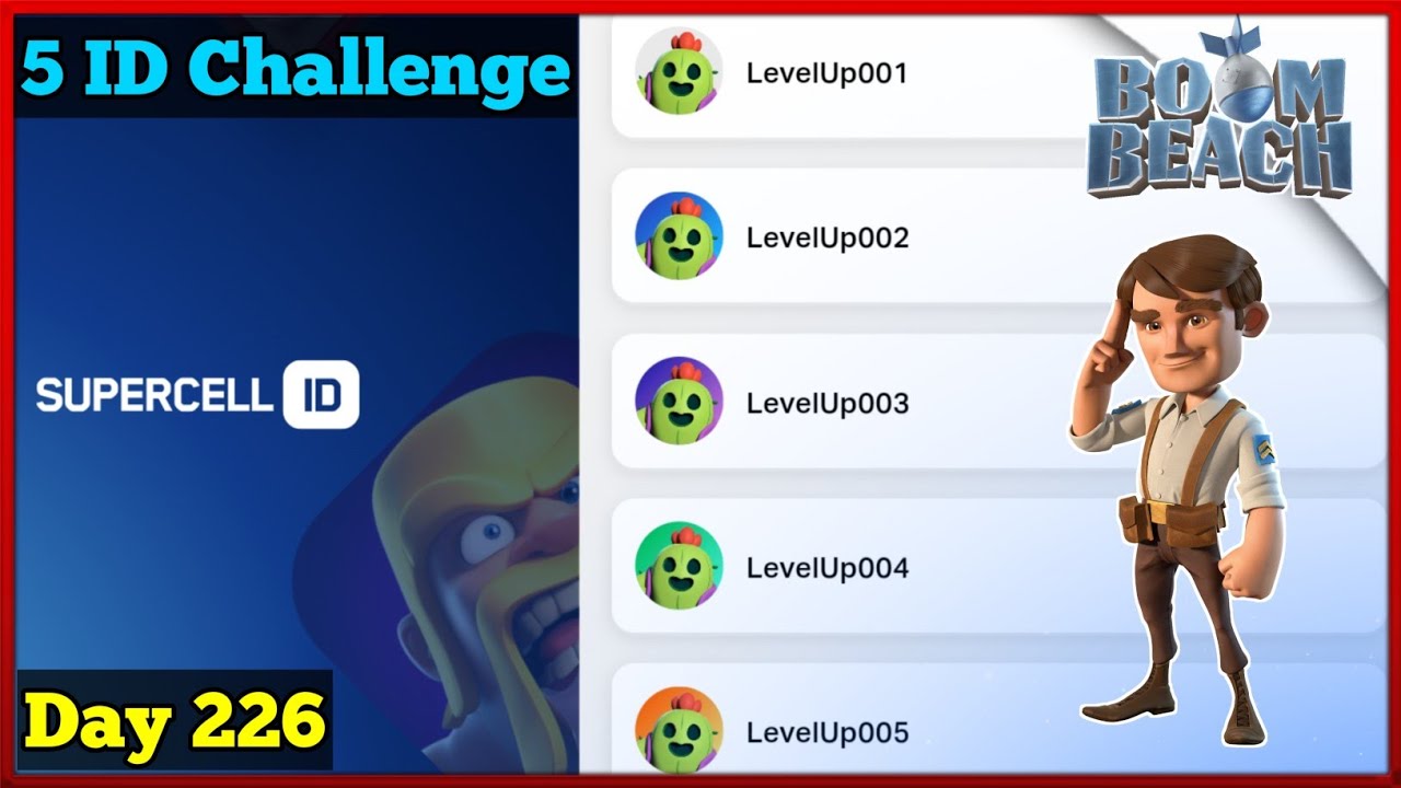5 ID Challenge - Starting Over Boom Beach Gameplay | Goalie Boom Beach | Day 226