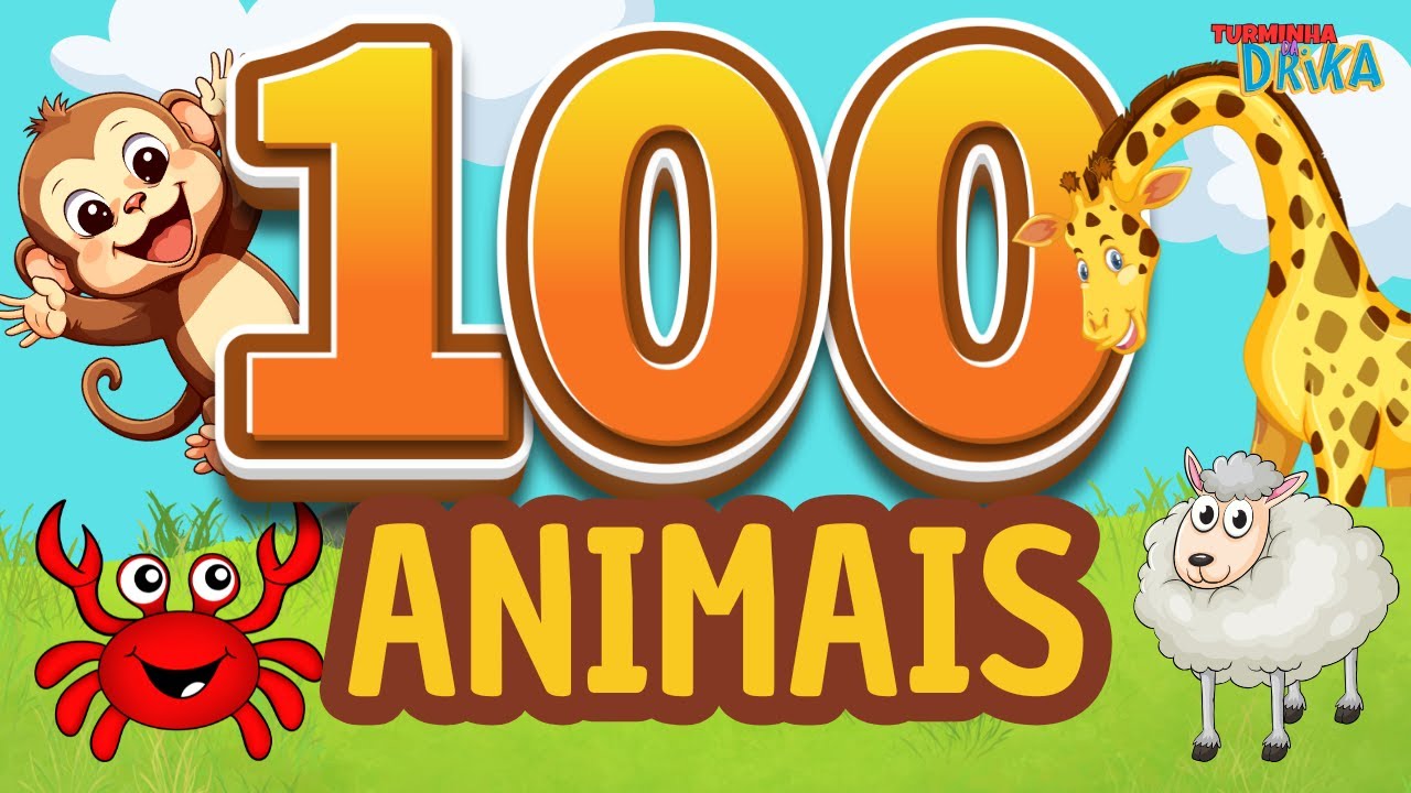 100 ANIMAIS! Vamos aprender sobre os animais! Para crianças!