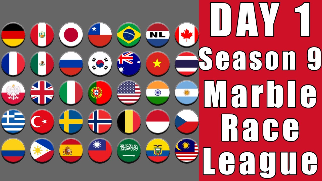 Marble Race League 2020 Season 9 Day 1 Marble Point Race in Algodoo / Marble Race King