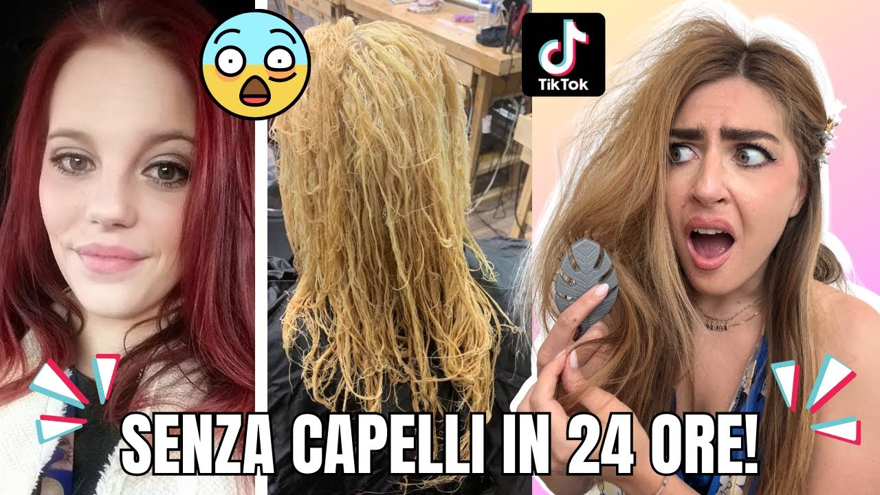 CAPELLI DISTRUTTI IN 24 ORE su TikTok!! Reaction DECOLORAZIONI  e come fare UN IMPACCO anti DANNO!