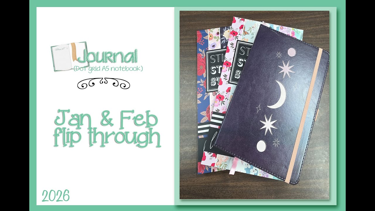 2026 reading journal ll  Jan and Feb flip thru