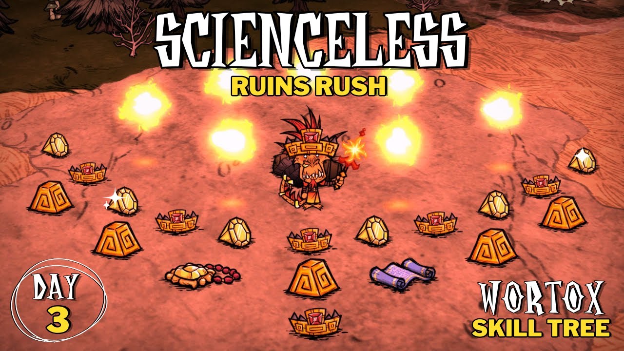 RUINS ON DAY 3 AS REWORKED WORTOX!! Wortox Scienceless Ruins Rush  - Don't Starve | BETA