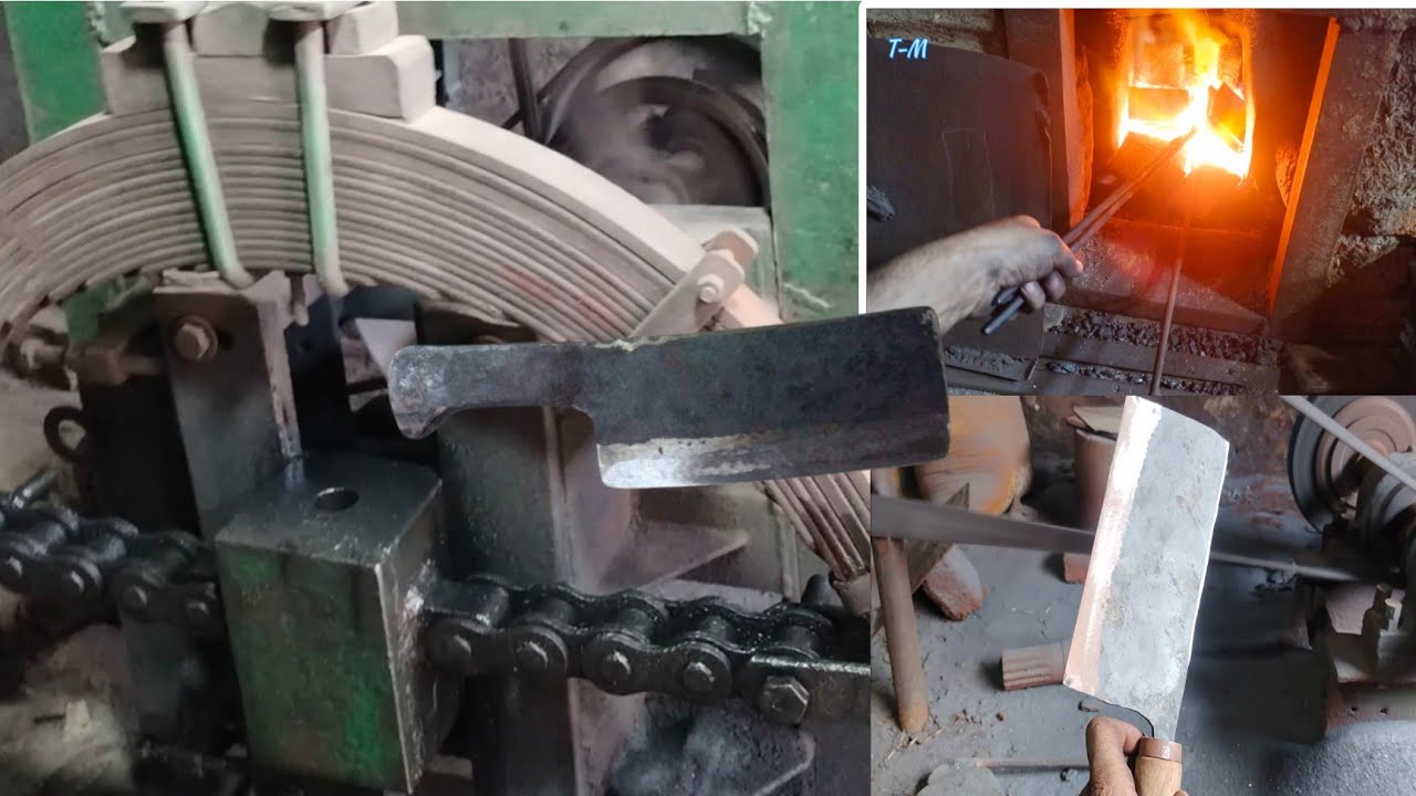 BUTCHER KNIFE INDIA -TOOL MANUFACTURING HAMMER MACHINE WORK AND SICKLE - VLOG VIDEO