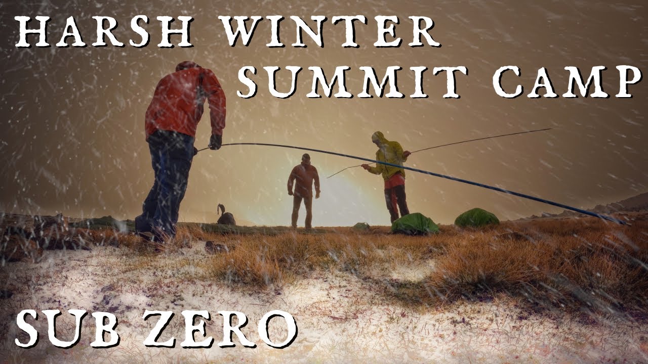 FIRST TASTE OF WINTER - HEAVY RAIN HAIL AND STRONG WINDS -12 WINDCHILL - SUMMIT WILD CAMPING UK