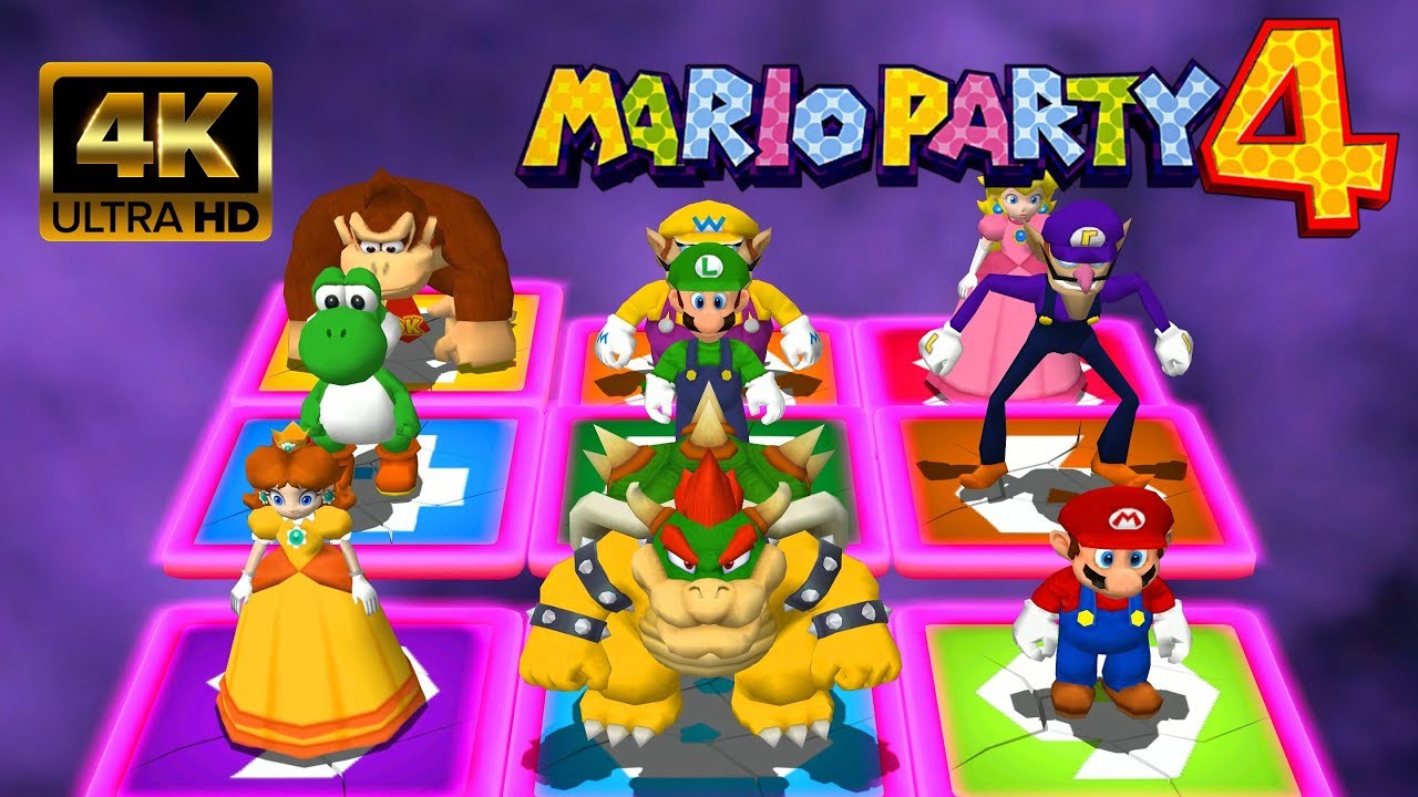 Mario Party 4 - Panel Panic (3 different Outcomes) [4K]
