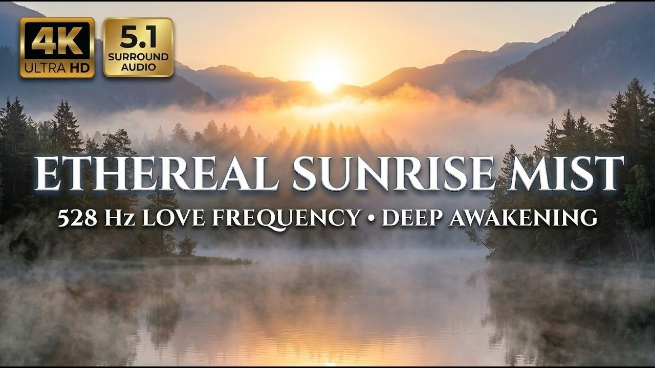 8 Hours Ethereal Sunrise Mist ☀️ 528 Hz Love Frequency for Deep Awakening (4K 60FPS, 5.1 Audio)
