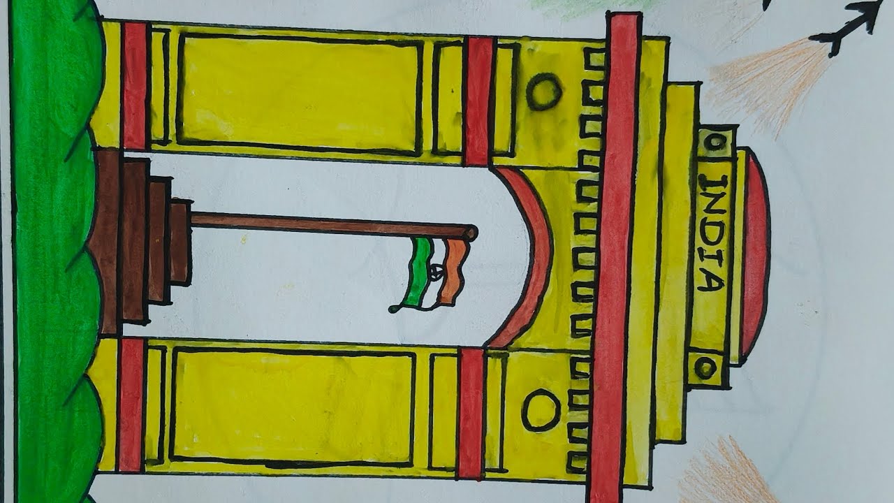 Republic Day Drawing Easy/Happy Republic Day Drawing/ How To Draw India Gate 