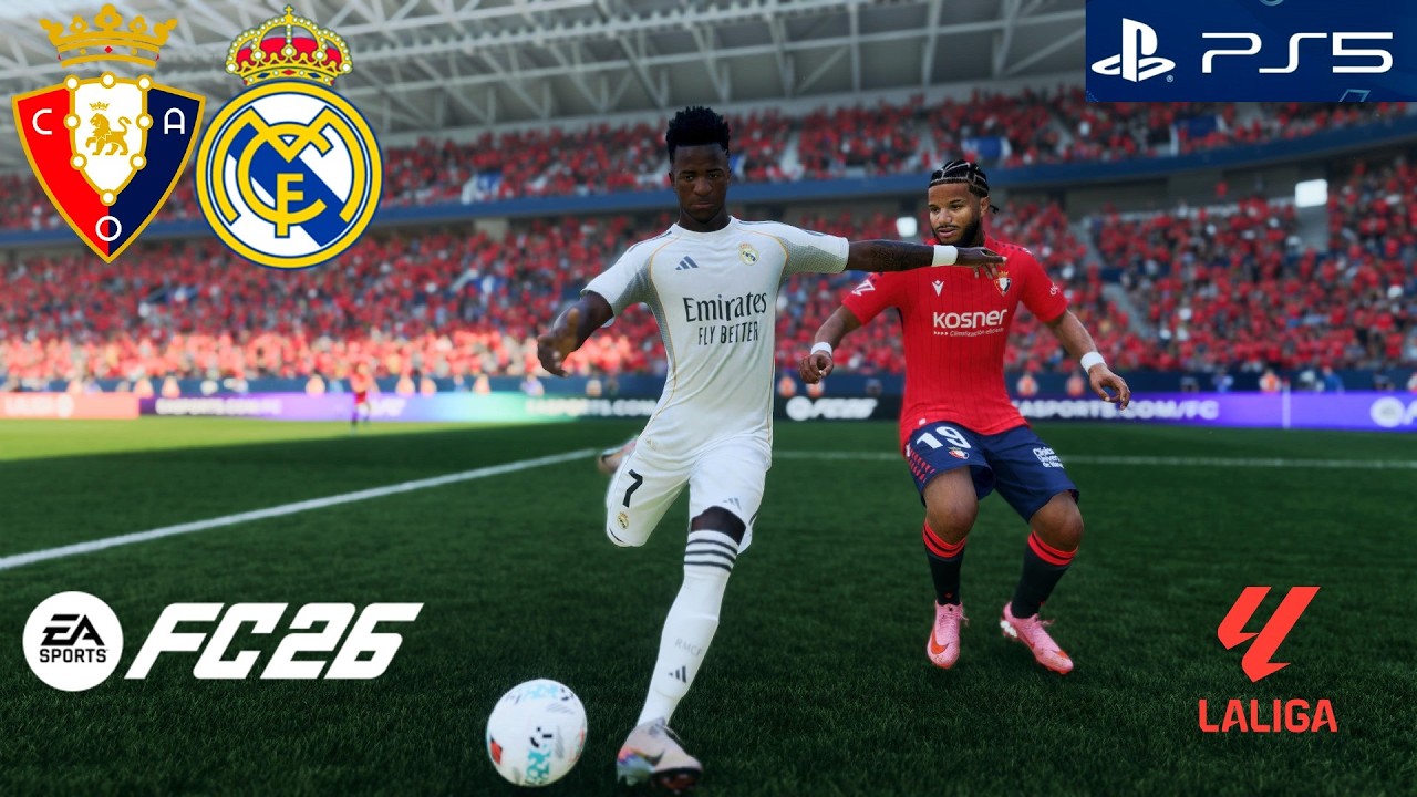 FC 26 - CA OSASUNA VS REAL MADRID - SLIDERS GAMEPLAY - LA LIGA 25/26 - ESTADIO EL SADAR