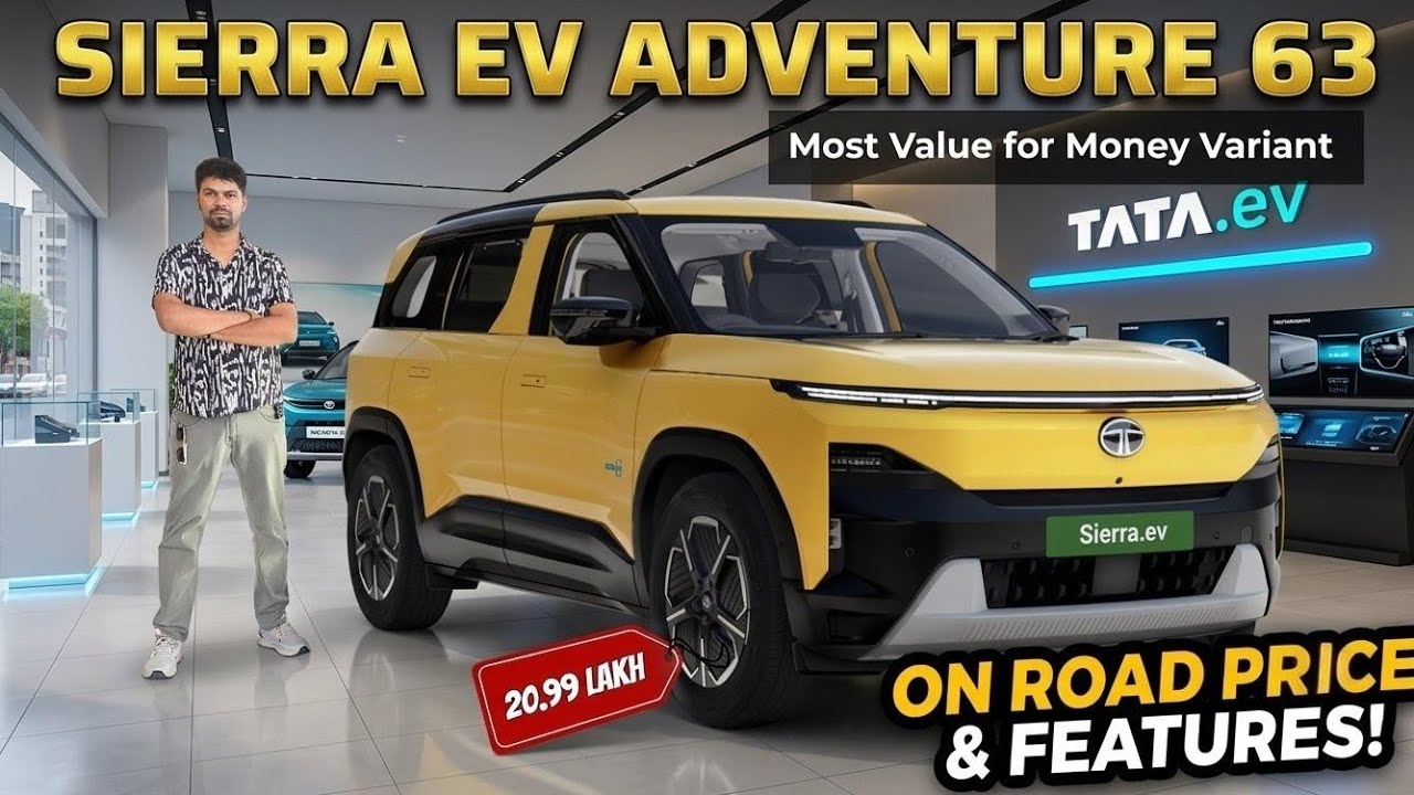 Tata Sierra EV Adventure 63 Review 🔥 All features explain 