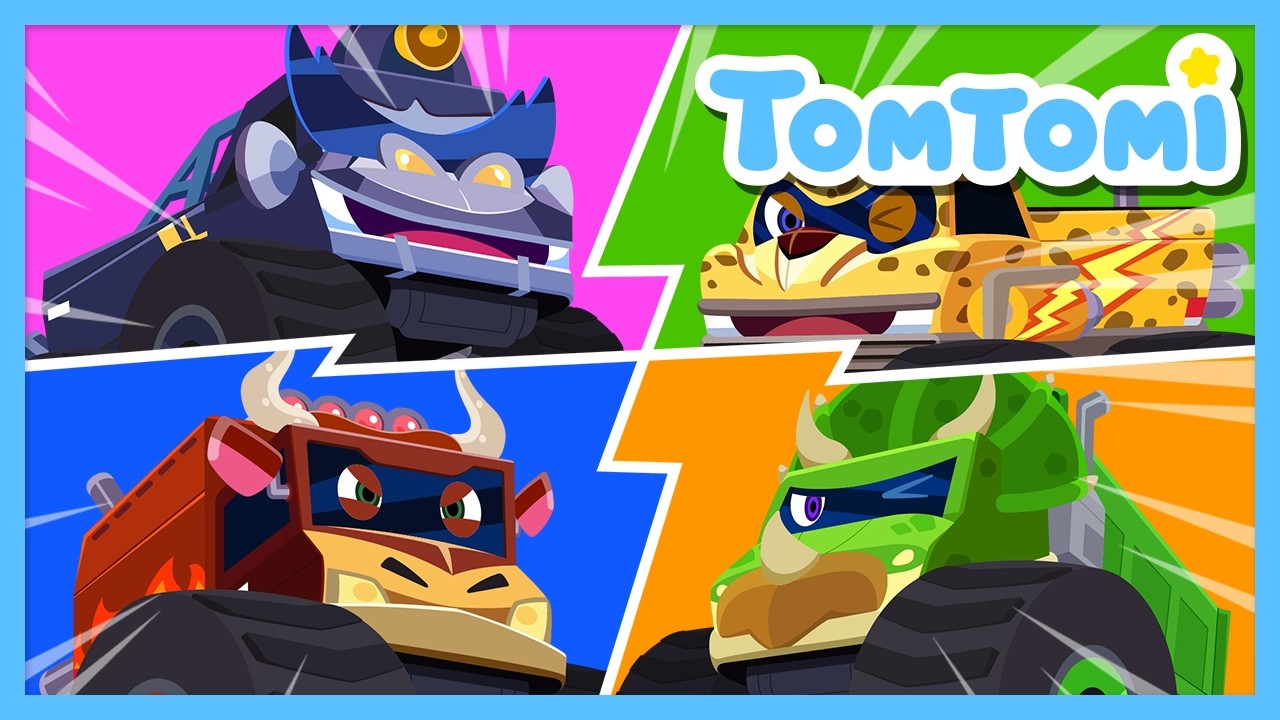 ¡Vroom Vroom! ¡Carrera de Monster Trucks! 🚗💥 | Canciones de Vehículos | TOMTOMI en Español