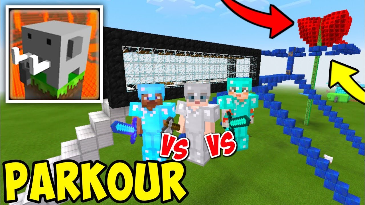 Multiplayer Parkour + PvP funny gameplay in Craftsman | Craftsman: building craft